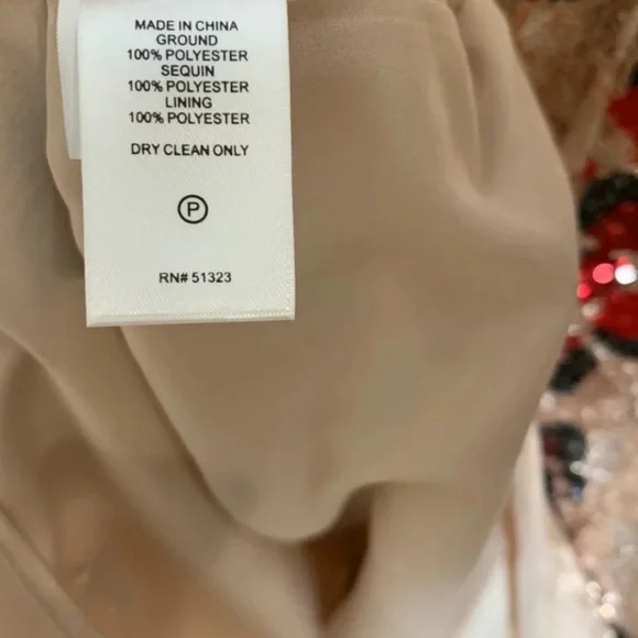 CeCe Floral Print Gold Sequin Long Sleeve Dress - Picture 5 of 9